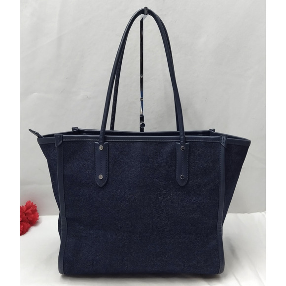 Kate Spade New York Blue Denim Double Handles Tote Bag - Picture 3 of 15